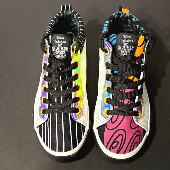 Disney Nightmare Before Christmas Jack Skellington Sally High Top Size 6 - Picture 16 of 16